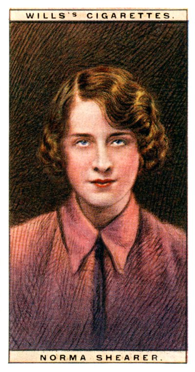 Norma Shearer 1902-1983, Academy Award-winnende Canadees-Amerikaanse actrice, 1928 door WD and HO Wills