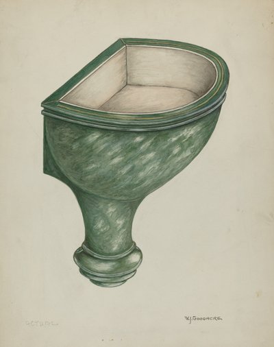 Wijwaterbak, Santa Barbara door W.J. Goodacre