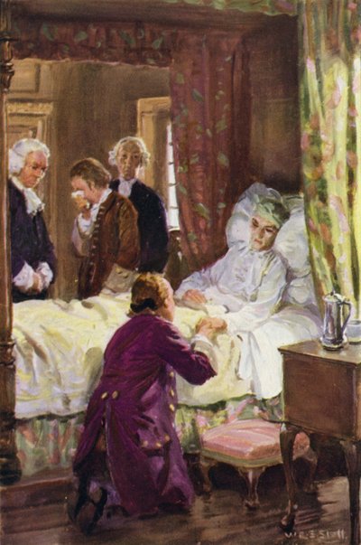 "Jones wierp zich aan de voeten van zijn weldoener" door W.R.S. (after) Stott