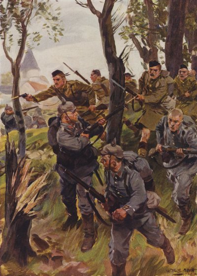 De Seaforth Highlanders verslaan de vijand door W.R.S. (after) Stott