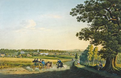 Uitzicht op Althaldensleben gegraveerd door Carl August Richer (1770-1848) door W. (after) Behrendsen