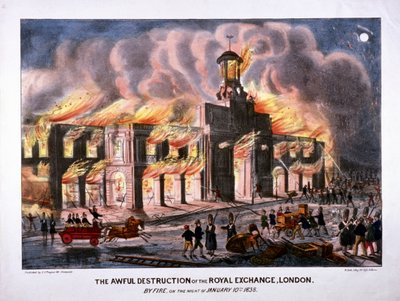 Royal Exchange 2e brand, Londen door W Clerk
