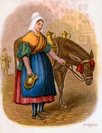 Belgische melkmeisje, 1809 door W. Dickes