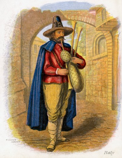 Italiaanse muzikant, 1809 door W. Dickes