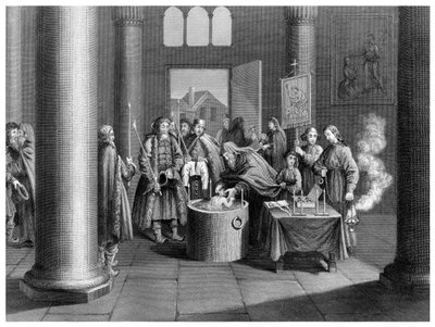 Een Doop volgens de Griekse Kerk in Rusland door W. Forrest