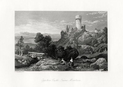 Kasteel Eppstein, Taunusgebergte, Duitsland, 19e eeuw door W. Forrest