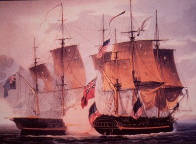 HMS Shannon en USS Chesapeake door John Ward Dunsmore