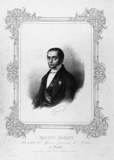 Portret van Gabrio Casati (1798-1873), Italiaanse politicus door John Ward Dunsmore