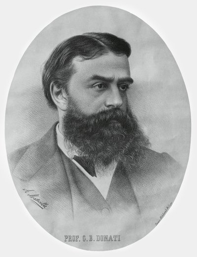 Portret van Giovanni Battista Donati (1826-1873), Italiaanse wiskundige en astronoom door John Ward Dunsmore