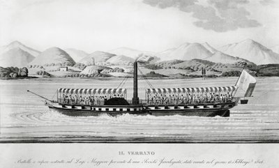 Verbano, eerste stoomschip in dienst gesteld op Lago Maggiore door John Ward Dunsmore