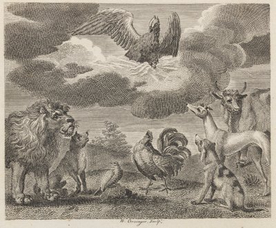 De Adelaar en de Vergadering van Dieren door W. Grainger