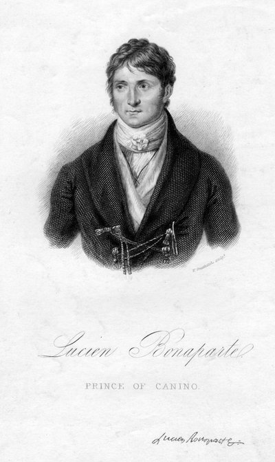 Lucien Bonaparte, Prins van Canino, 19e eeuw door W. Greatbatch
