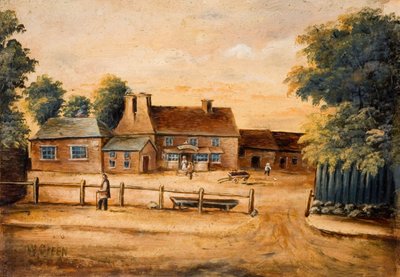 Waggon and Horses Inn, Handsworth, 19e eeuw door W. Green