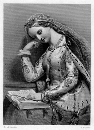 Elizabeth van York, koningin-gemalin van koning Hendrik VII van Engeland, 19e eeuw door W. H. Egleton