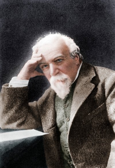 Robert Browning, Engelse dichter en toneelschrijver, eind 19e eeuw door W H Grove
