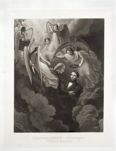 Abraham Lincoln, De Martelaar, Overwinnaar, gegraveerd door John Sartain (1808-97), c.1866 door W. H. Hermans