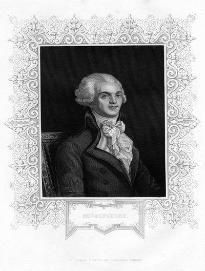 Maximilien Robespierre, een van de leiders van de Franse Revolutie, 19e eeuw door W H Moll