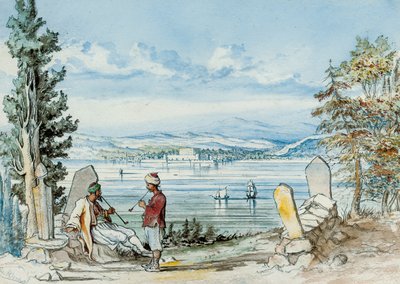 Uitzicht op de Dardanellen, 1869 door W. H. Wrench
