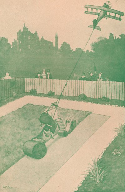 Een Hint aan de Vlieger Thuis met Verlof door William Heath Robinson