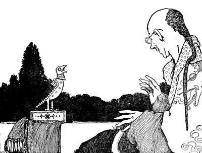 Hij was net zo succesvol als de echte nachtegaal door William Heath Robinson