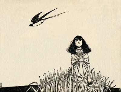 Zij begreep de taal van de vogels, ca. 1930 door William Heath Robinson