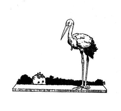 Ooievaar! Ooievaar! Langbenige Ooievaar! door William Heath Robinson