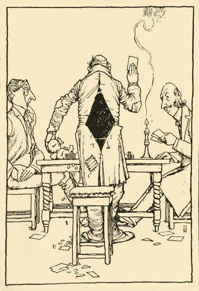 De winnende kaart op de aas van ruiten door William Heath Robinson