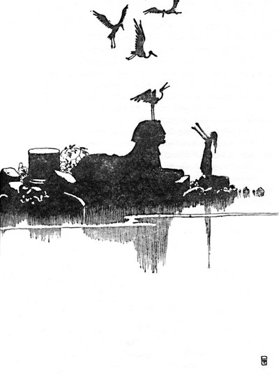 Toen zag ze de ooievaars door William Heath Robinson
