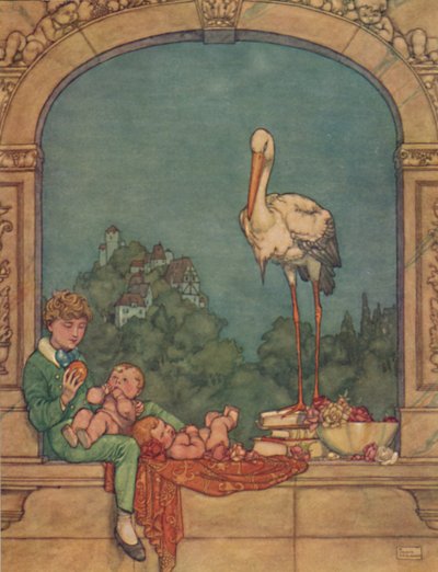 We Brengen Hem Twee Kleintjes, Een Broer en Een Zus, ca. 1930 door William Heath Robinson