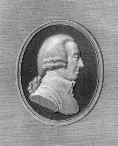 Adam Smith, 18e-eeuwse Schotse filosoof en econoom, 1836 door W. Holl
