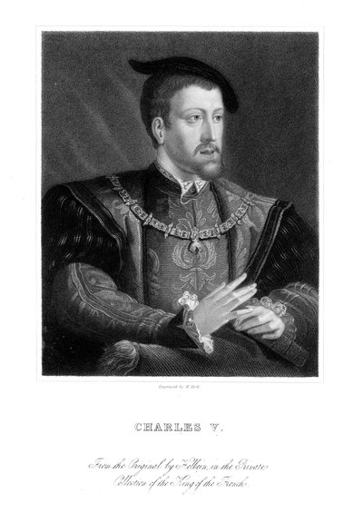 Karel V, koning van Spanje en keizer van het Heilige Roomse Rijk door W. Holl