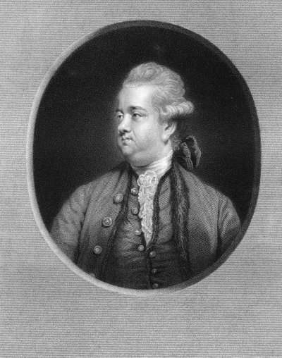 Edward Gibbon, 18e eeuwse Britse historicus, 1836 door W. Holl