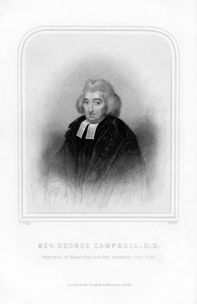 George Campbell, Schotse Verlichtingsfilosoof, 1870 door W. Holl