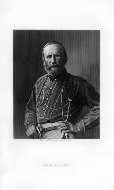 Giuseppe Garibaldi, Italiaanse patriot en soldaat van de Risorgimento, 1893 door W. Holl