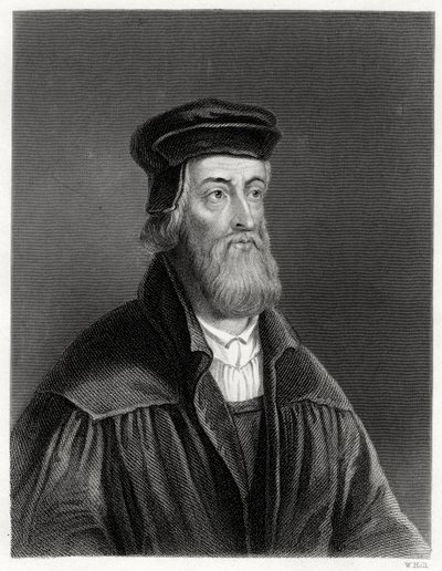 John Wycliffe, Engelse theoloog, 19e eeuw door W. Holl