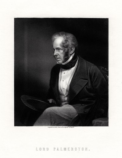 Lord Palmerston, Britse premier, 19e eeuw door W. Holl