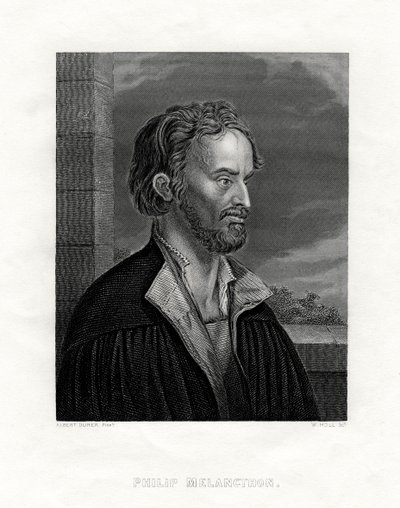 Philipp Melanchthon Duitse theoloog en schrijver van de Protestantse Reformatie, 19e eeuw door W. Holl