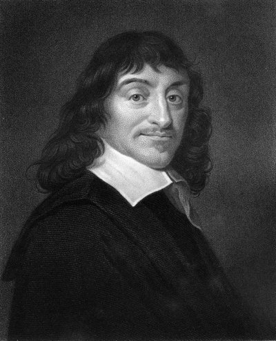 René Descartes, 17e-eeuwse Franse filosoof en wiskundige, 1836 door W. Holl