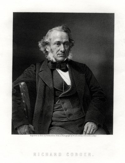 Richard Cobden, Britse fabrikant, Radicaal en Liberaal staatsman, 19e eeuw door W. Holl