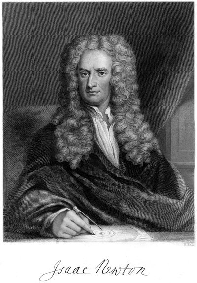 Sir Isaac Newton, Engelse wiskundige, astronoom en natuurkundige door W. Holl