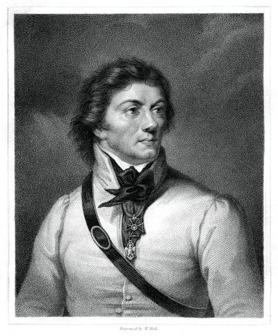 Tadeusz Kosciuszko, Pools en Litouws nationaal held, generaal en leider, 1833 door W. Holl