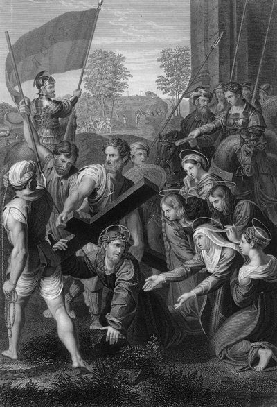 De val op de weg naar Calvarie, ca. 1820s door W. Holl