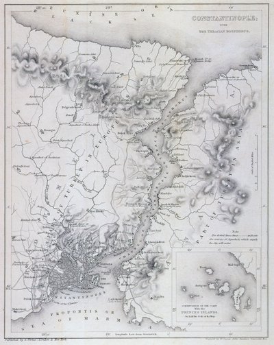 Constantinopel en de Bosporus, ca. 1850 door W Hughes