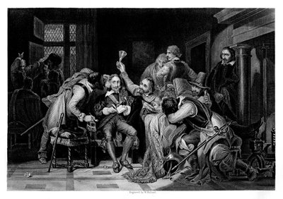 Karel I in de wachtkamer, 1860 door W. Hulland