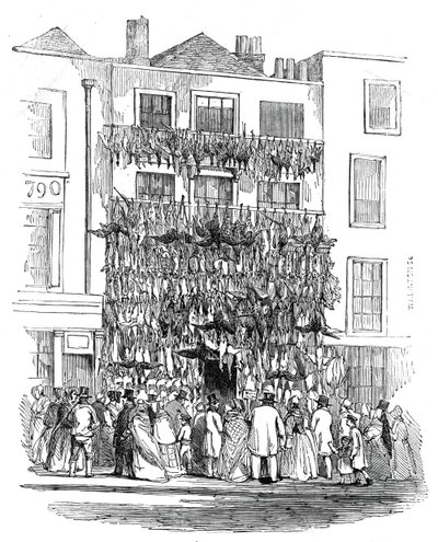 Poelierswinkel, Holborn-Hill door W. J. Linton