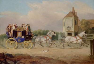Stourbridge naar Birmingham Royal Mail Coach, 1842 door W. J. Pringle