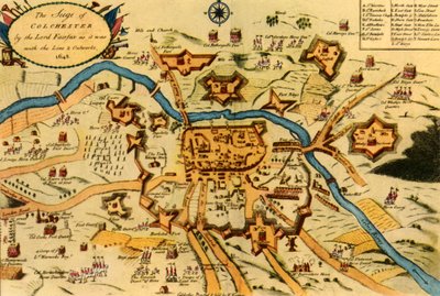 Het beleg van Colchester door de parlementsstrijdkrachten door W Keymer