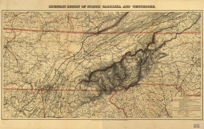 Berggebied van Noord-Carolina en Tennessee door W. L.; Lindenkohl Nickolson