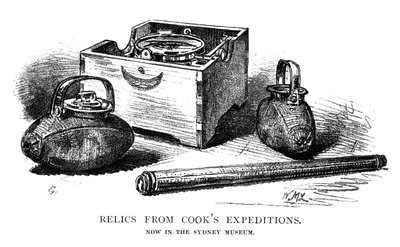 Relikwieën van Cooks expedities, 1886 door W. Macleod