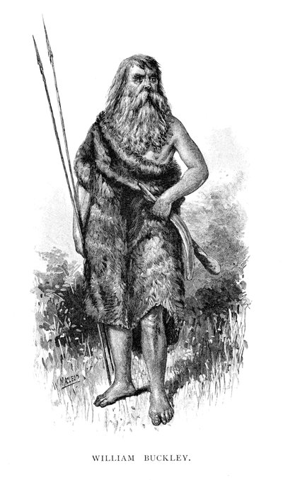 William Buckley, ontsnapte Engelse veroordeelde in Australië, 1886 door W. Macleod